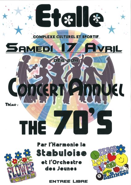 ETALLE,  Concert Annuel: les années 70